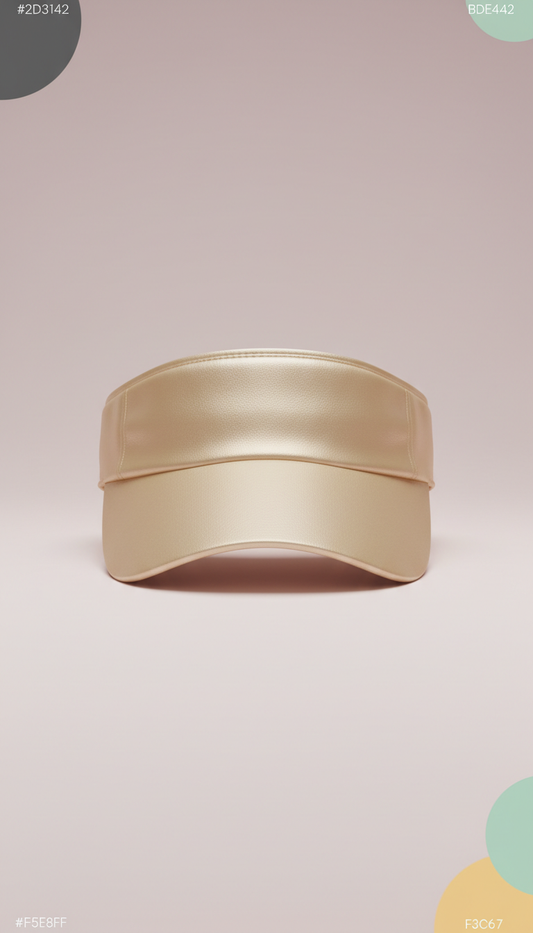 Soft gold luxury pickleball visor